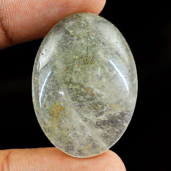 gemsmore:Amazing Natural Rutile Quartz Oval Shape Loose Gemstone