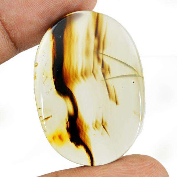 gemsmore:Amazing Onyx Oval Shape Untreated Loose Gemstone