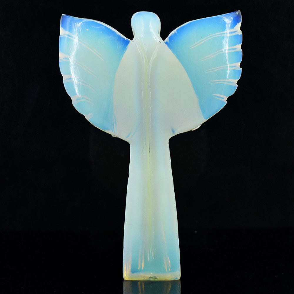 gemsmore:Amazing Opalite Hand Carved Healing Praying Angel