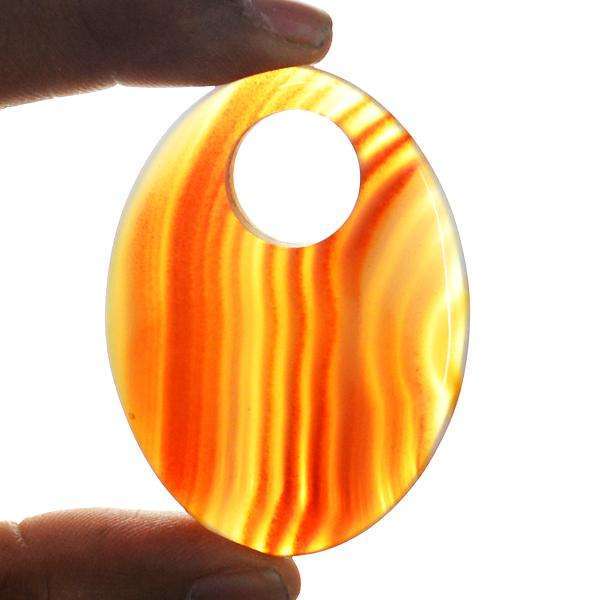 gemsmore:Amazing Oval Shape Fancy Onyx Untreated Loose Gemstone