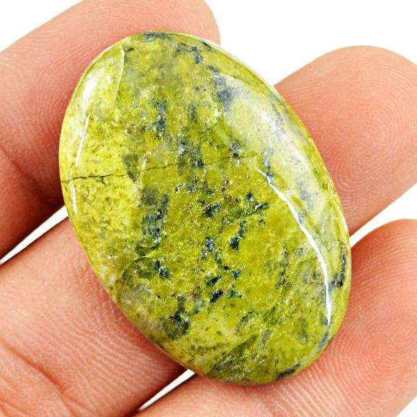 gemsmore:Amazing Oval Shape Forest Green Jasper Untreated Loose Gemstone