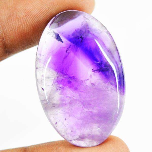 gemsmore:Amazing Oval Shape Purple Amethyst Untreated Loose Gemstone