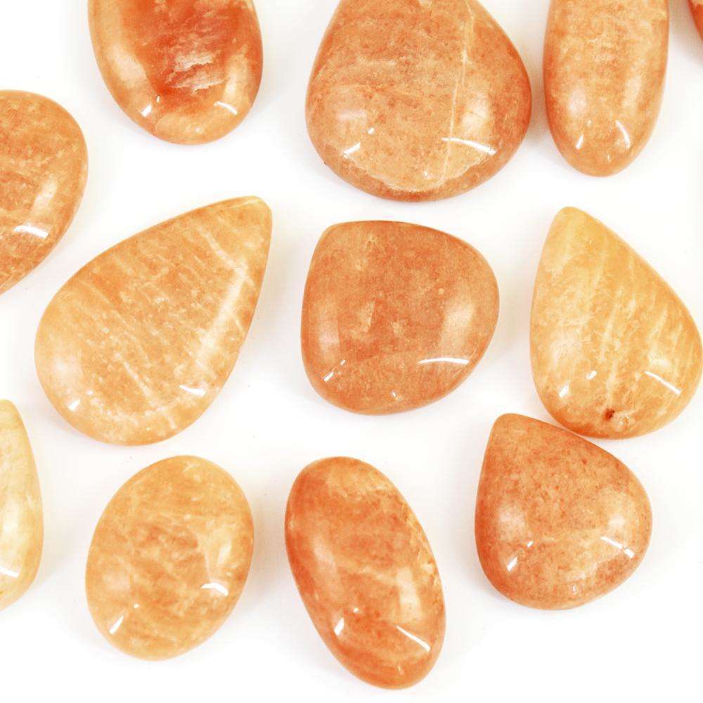 gemsmore:Amazing Peach Moonstone Untreated Gemstone Cabochon Lot