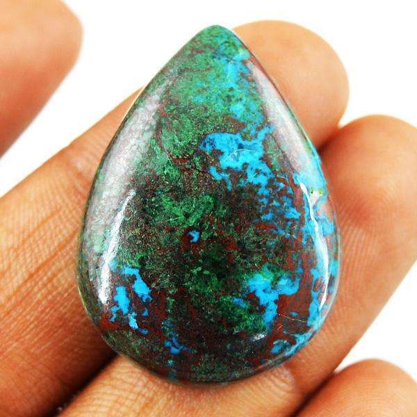 gemsmore:Amazing Pear Shape Azurite Untreated Loose Gemstone