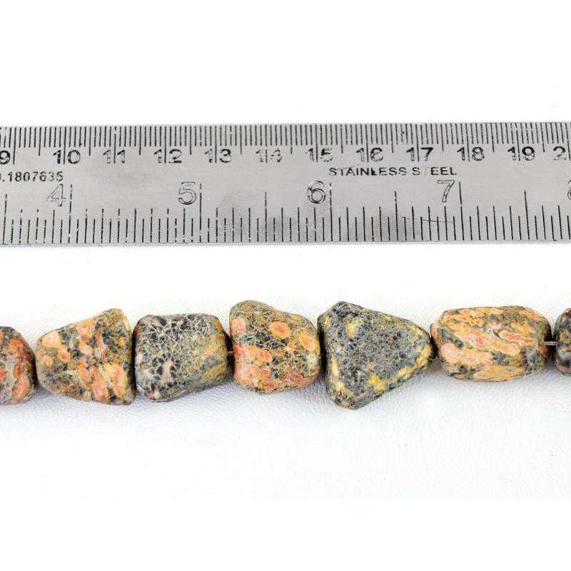 gemsmore:Amazing Poppy Jasper Beads Strand Natural Drilled