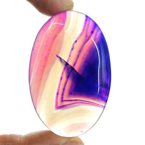 gemsmore:Amazing Purple Onyx Oval Shape Untreated Loose Gemstone