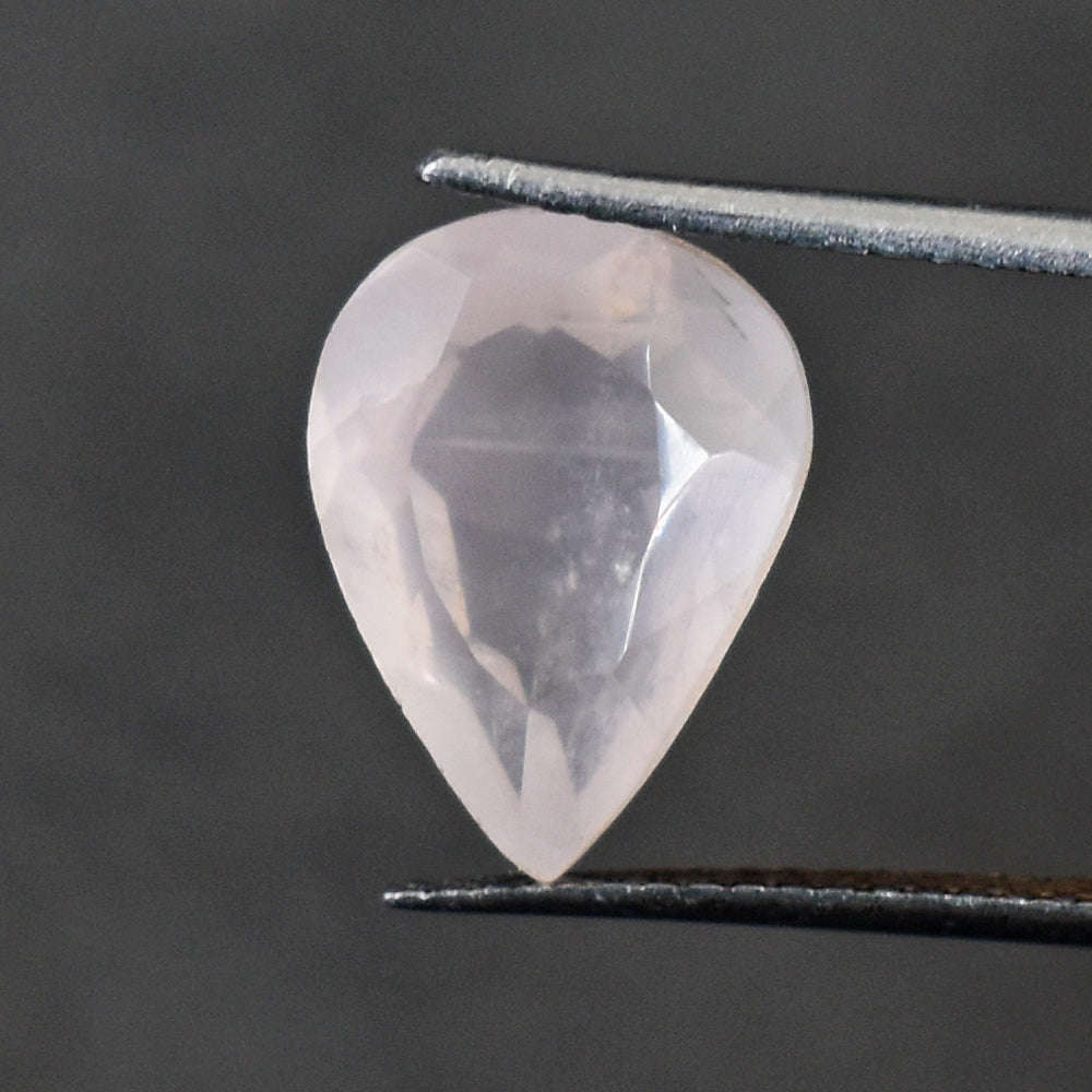 gemsmore:Artisian 8 Carats  Genuine Rose Quartz Faceted Gemstone