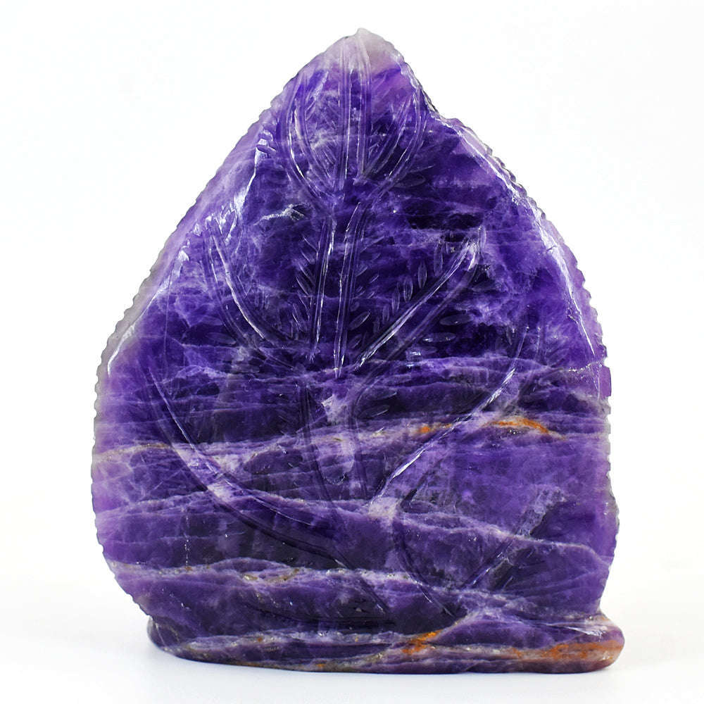 gemsmore:Artisian Amethyst Hand Carved Genuine Crystal Gemstone Carving Lord Ganesha