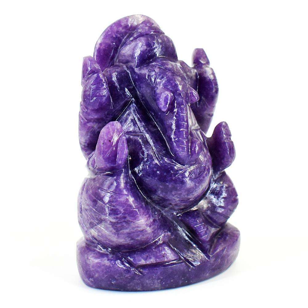 gemsmore:Artisian Lepidolite Hand Carved Genuine Crystal Gemstone Carving Lord Ganesha