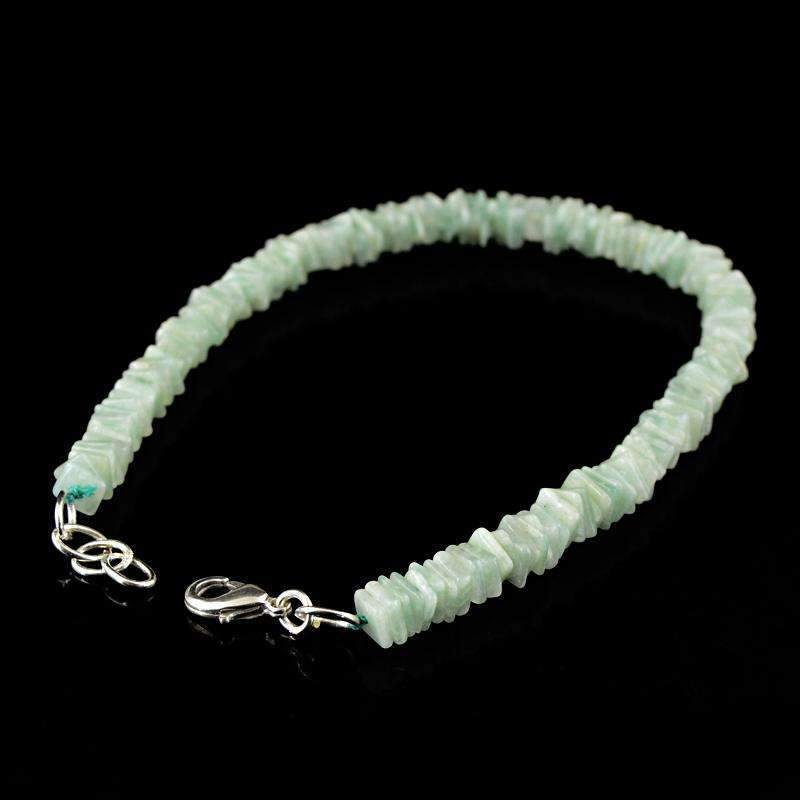 gemsmore:Beautiful Amazonite Beads Bracelet Natural Untreated