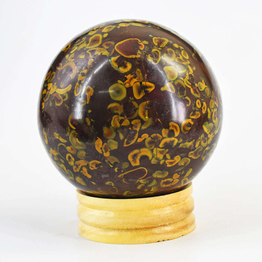 gemsmore:Beautiful Fruit Jasper Carved Crystal Healing Sphere - Massive Size