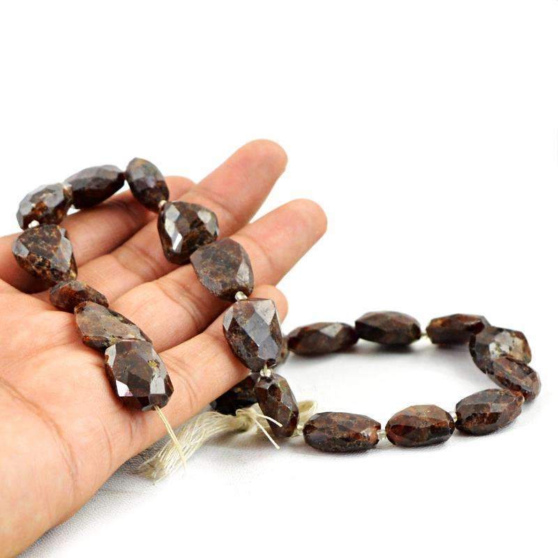 gemsmore:Beautiful Indian Opal Drilled Beads Strand Natural Faceted