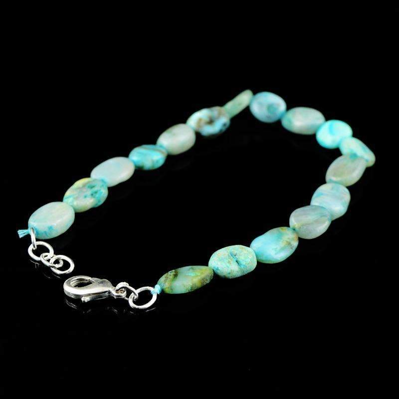 gemsmore:Beautiful Peruvian Opal Bracelet Natural Untreated Beads
