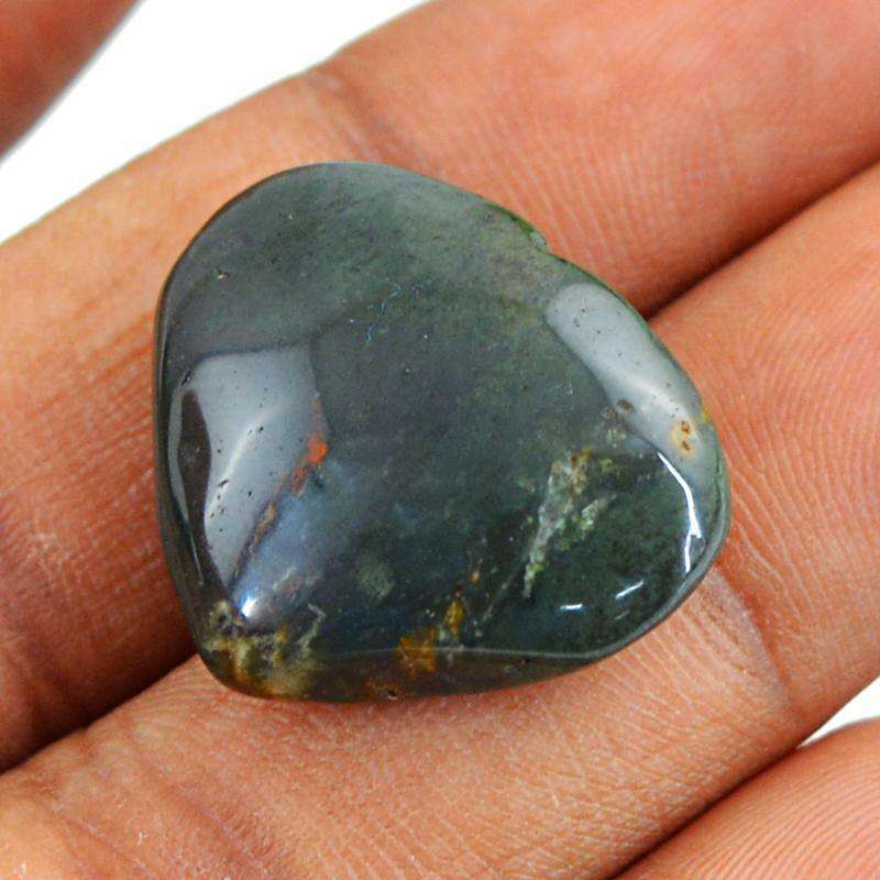 gemsmore:Blood Green Jasper Gemstone Natural Untreated Heart Shape