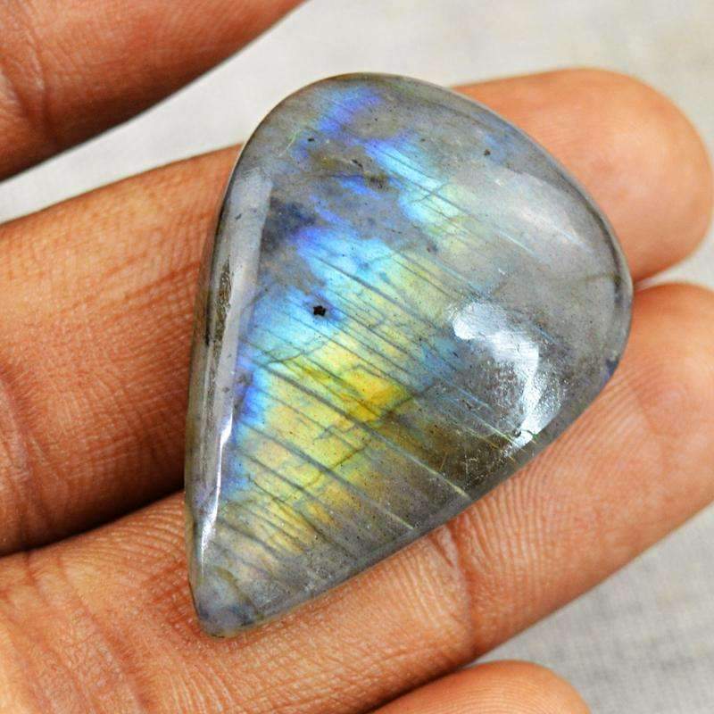 gemsmore:Blue & Golden Labradorite Gemstone Natural Pear Shape