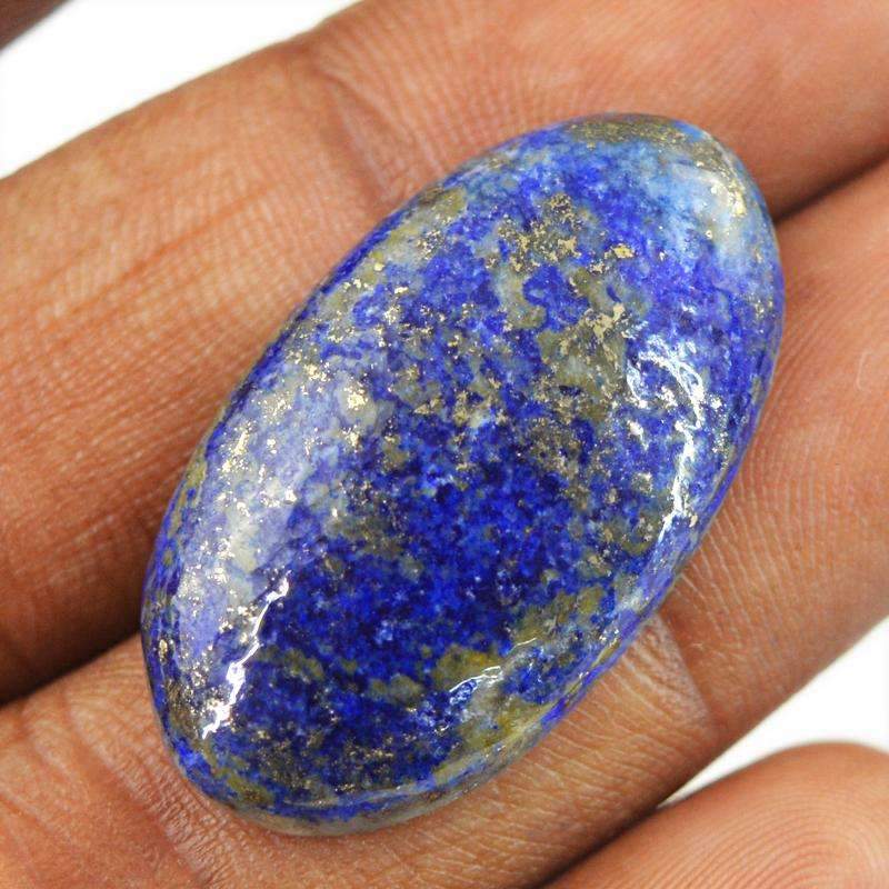 gemsmore:Blue Lapis Lazuli Gemstone Natural Oval Shape