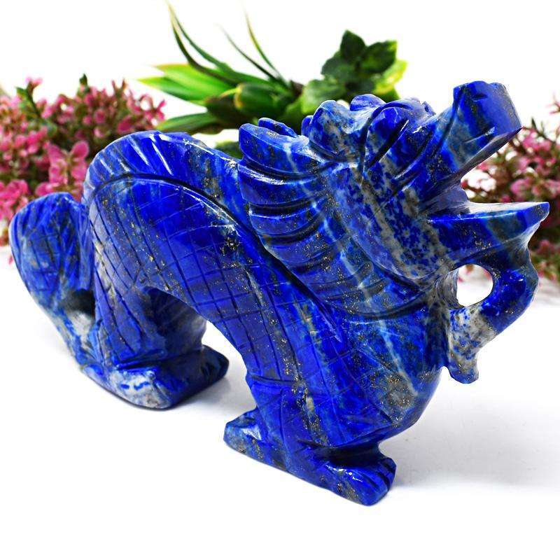 gemsmore:Blue Lapis Lazuli Hand Carved Dragon sir0