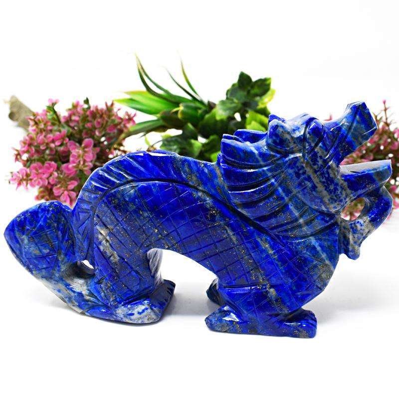 gemsmore:Blue Lapis Lazuli Hand Carved Dragon sir0