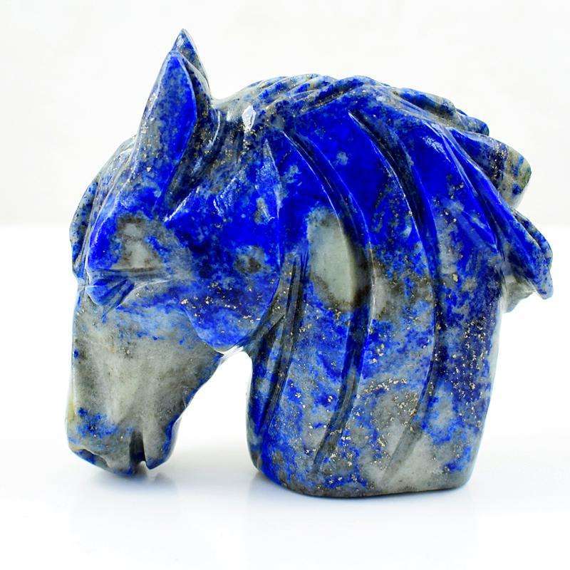gemsmore:Blue Lapis Lazuli Hand Carved Horse Burst
