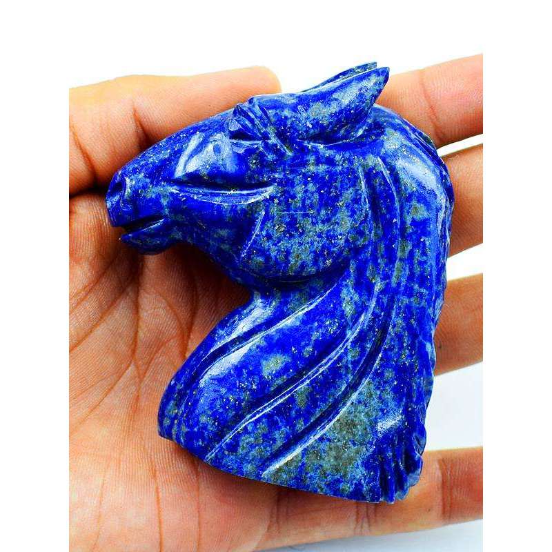 gemsmore:Blue Lapis Lazuli Horse Burst - Exclusive Hand Carved