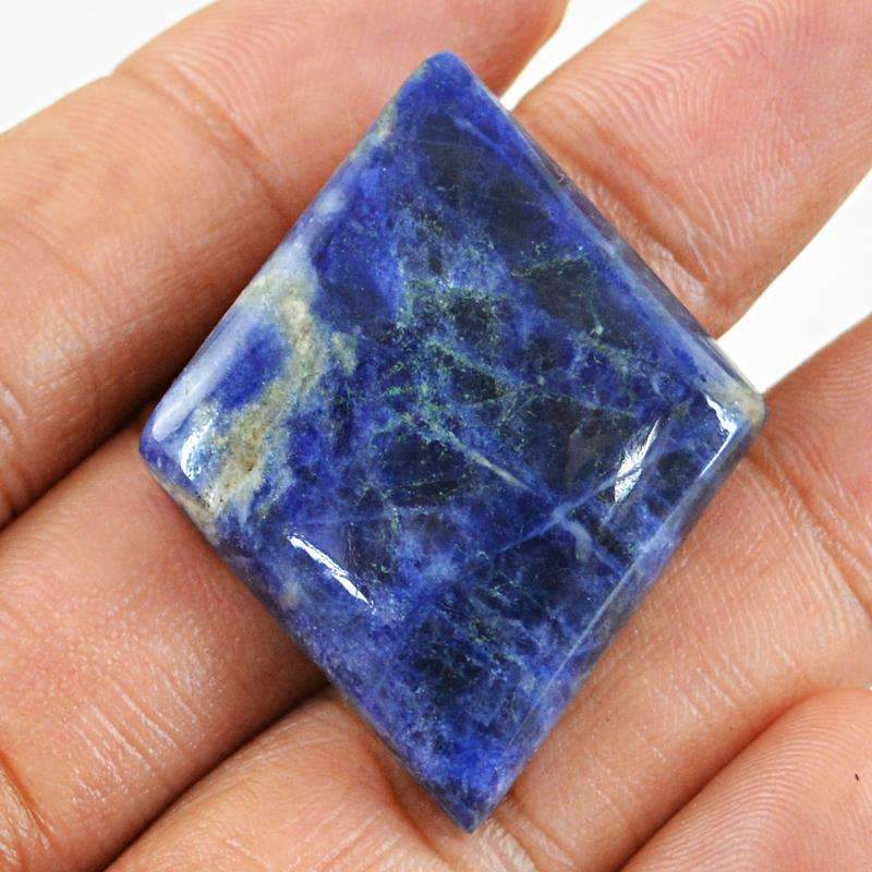 gemsmore:Blue Sodalite Gemstone Natural Oval Shape
