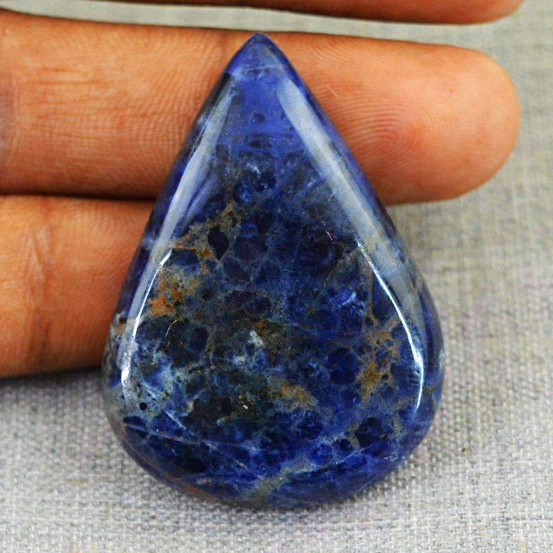 gemsmore:Blue Sodalite Gemstone Natural Pear Shape