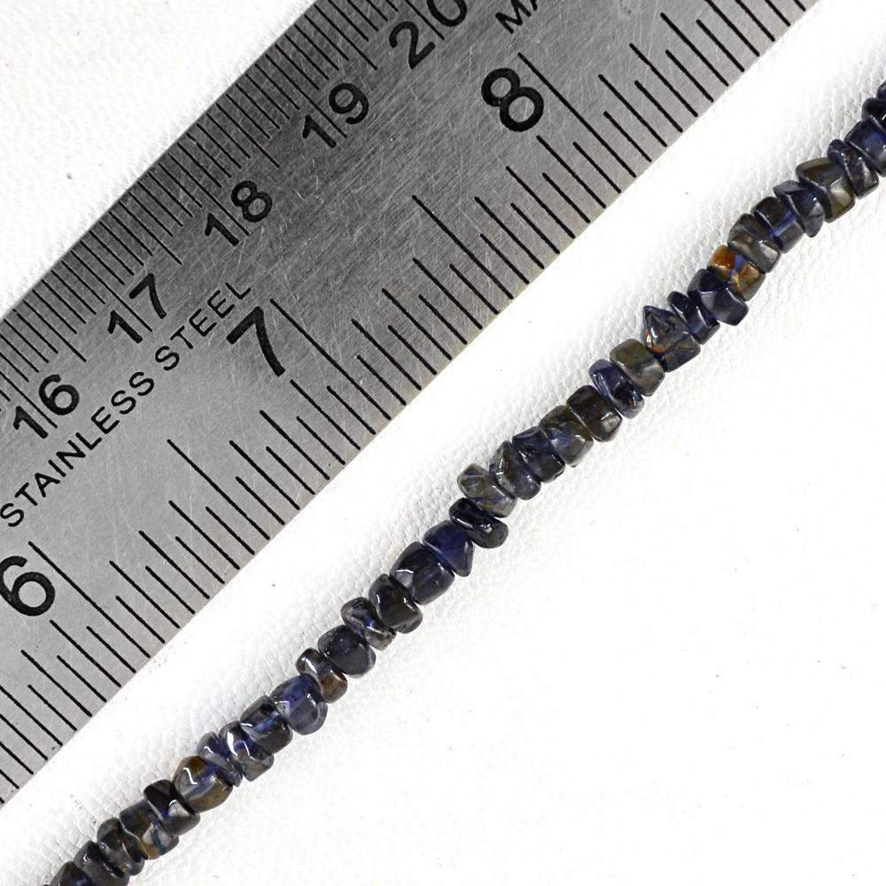 gemsmore:Blue Tanzanite Beads Strand - Natural Drilled