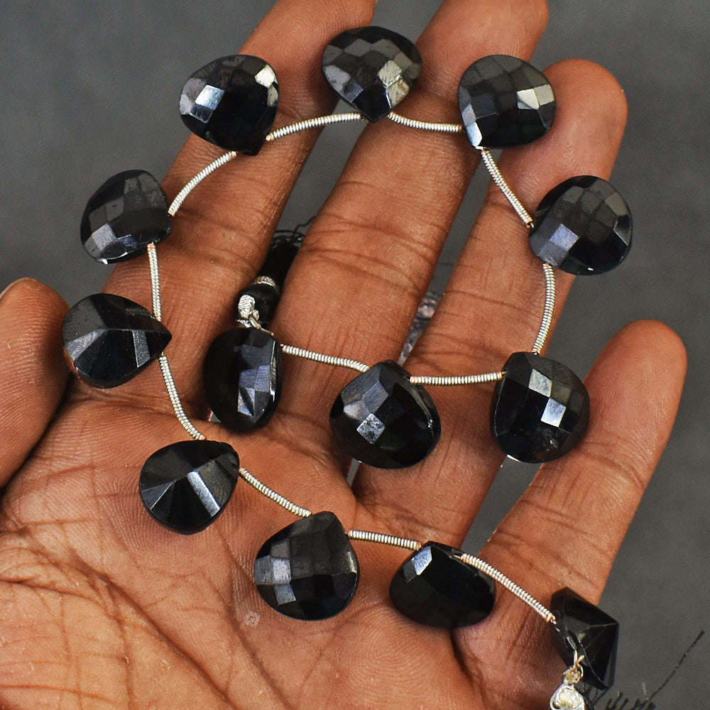 gemsmore:Carats 161 Genuine Spinel Faceted Beads Strand Of 09 Inches