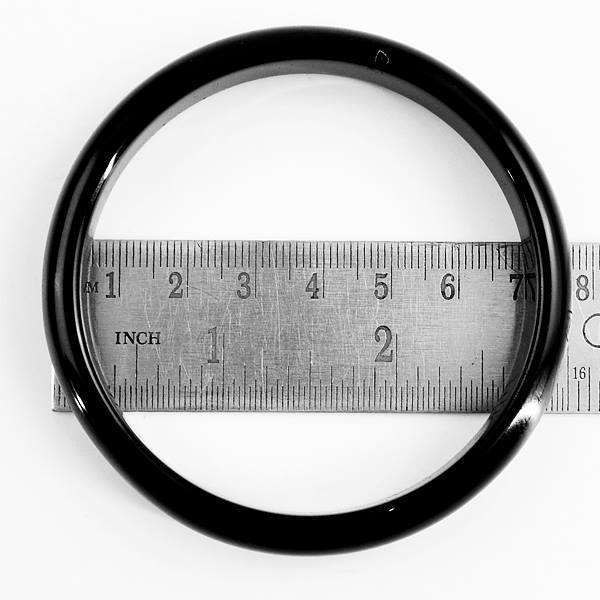 gemsmore:Carved Black Spinel Bangle - Women Jewellery