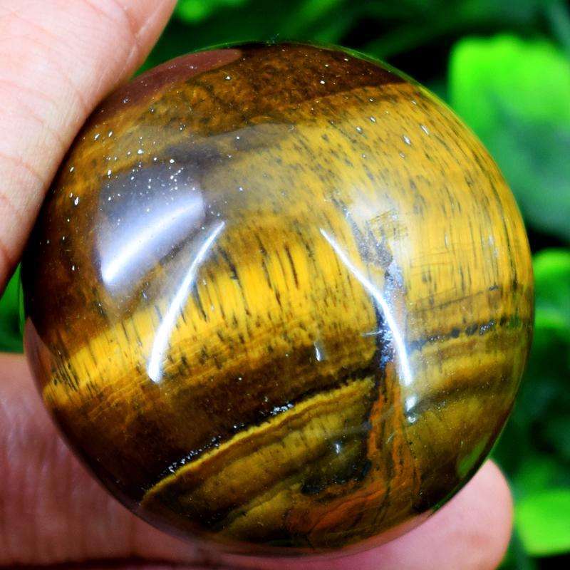 gemsmore:Carved Golden Tiger Eye Reiki Healing Sphere