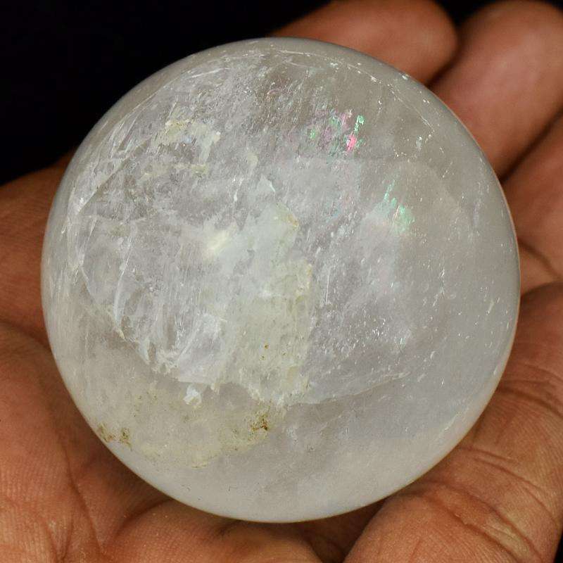 gemsmore:Carved White Quartz Reiki Healing Sphere