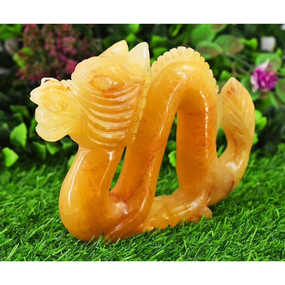 gemsmore:Craftsmen Aventurine Hand Carved Genuine Crystal Gemstone Carving Dragon