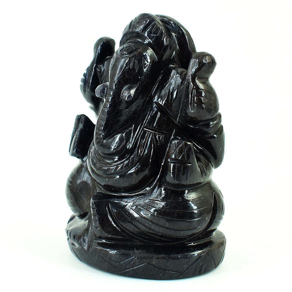 gemsmore:Craftsmen Blue Jade Hand Carved Genuine Crystal Gemstone Carving Lord Ganesha