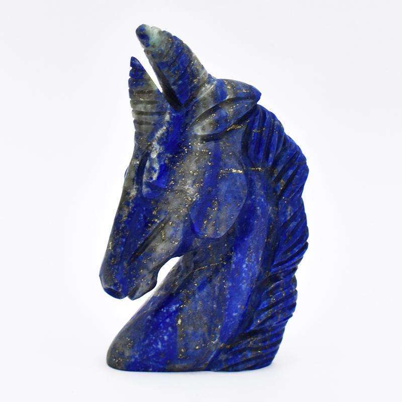 gemsmore:Craftsmen Carved Blue Lapis Lazuli Horse Head
