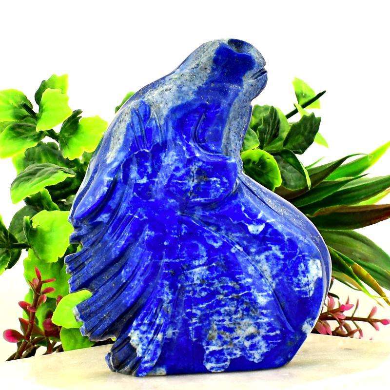 gemsmore:Detailed Hand Carved Blue Lapis Lazuli Horse Bust