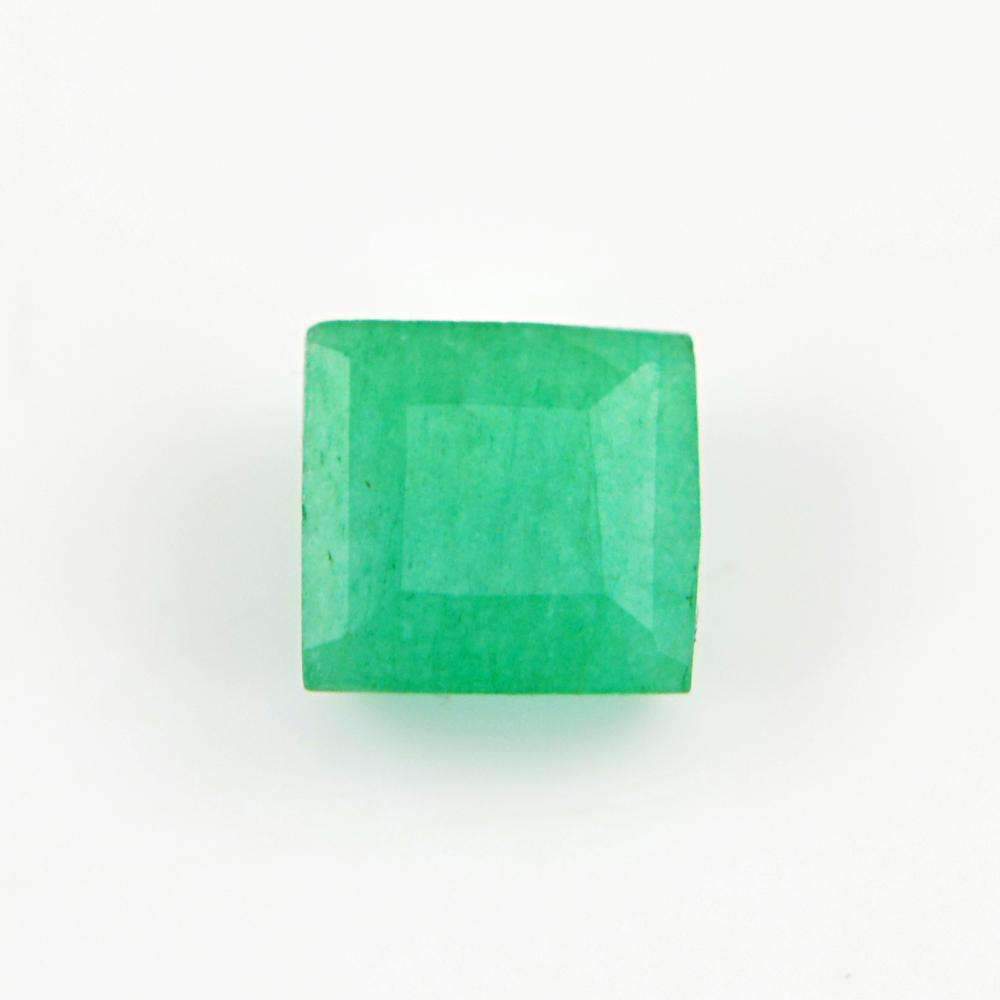 gemsmore:Earth Mined Green Emerald Faceted Gemstone