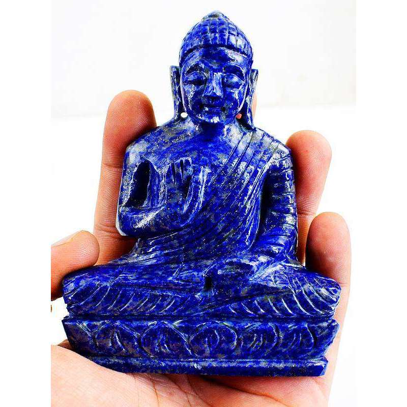 gemsmore:Excluisve Blue Lapis Lazuli Lord Buddha Idol Statute