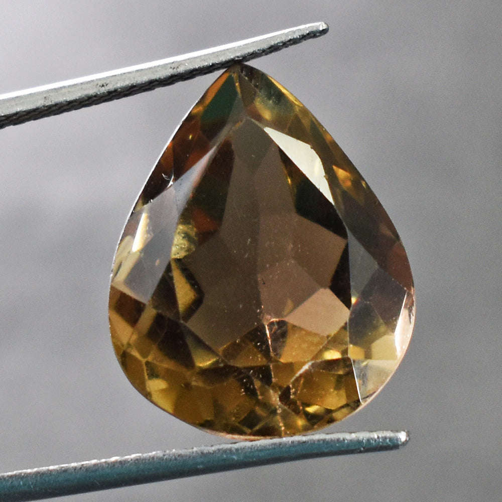 gemsmore:Exclusive 20 Cts  Genuine Smoky Quartz Faceted Gemstone