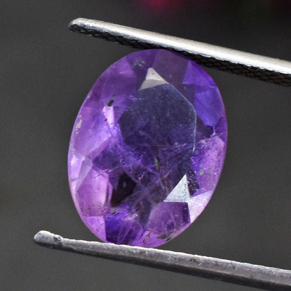gemsmore:Exclusive 6 Cts Genuine Amethyst Faceted  Gemstone