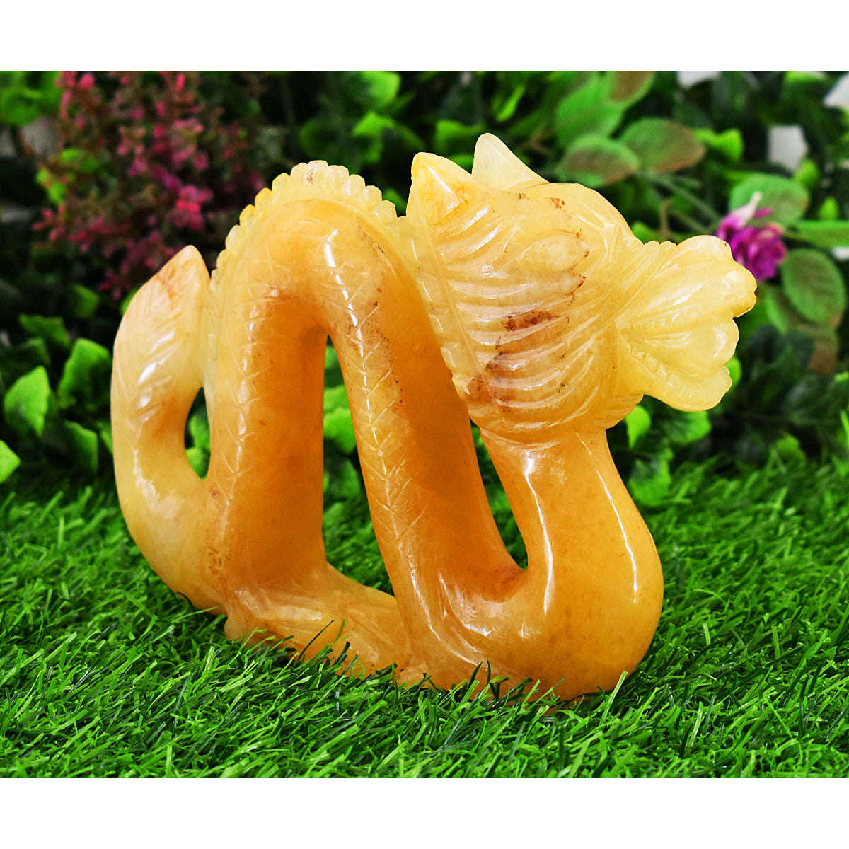 gemsmore:Exclusive Aventurine Hand Carved Dragon