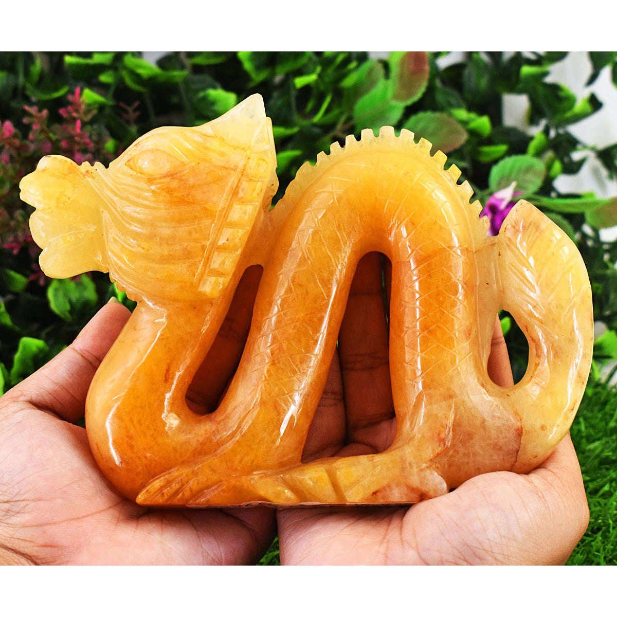 gemsmore:Exclusive Aventurine Hand Carved Dragon