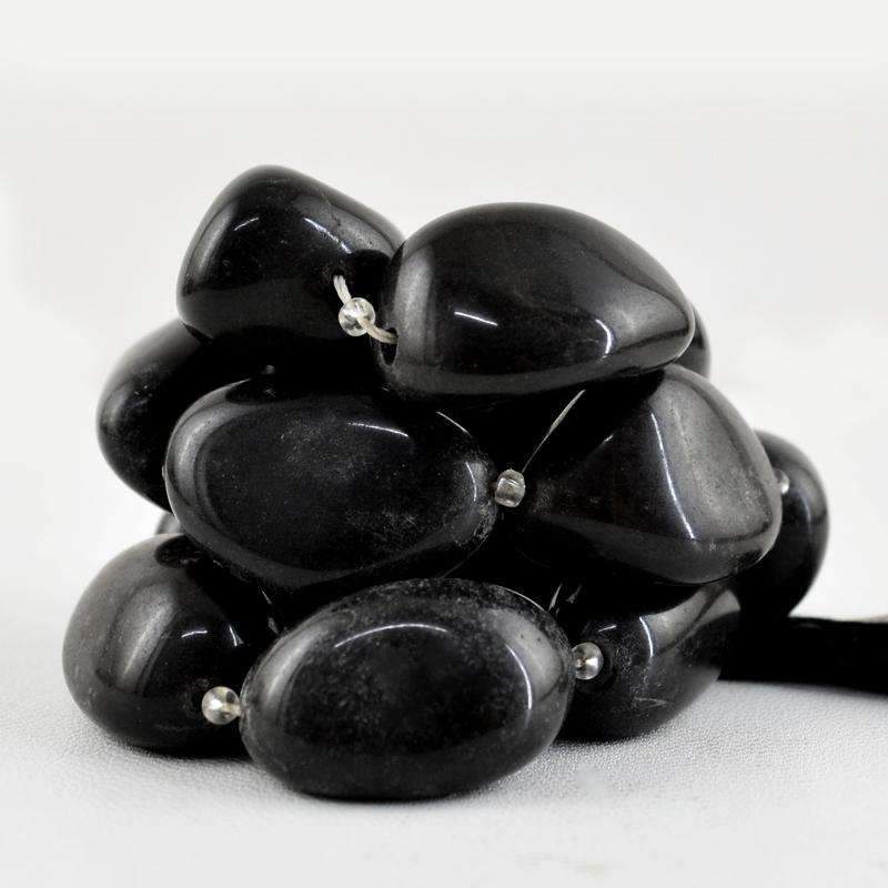 gemsmore:Exclusive Black Onyx Beads Strand Natural Drilled