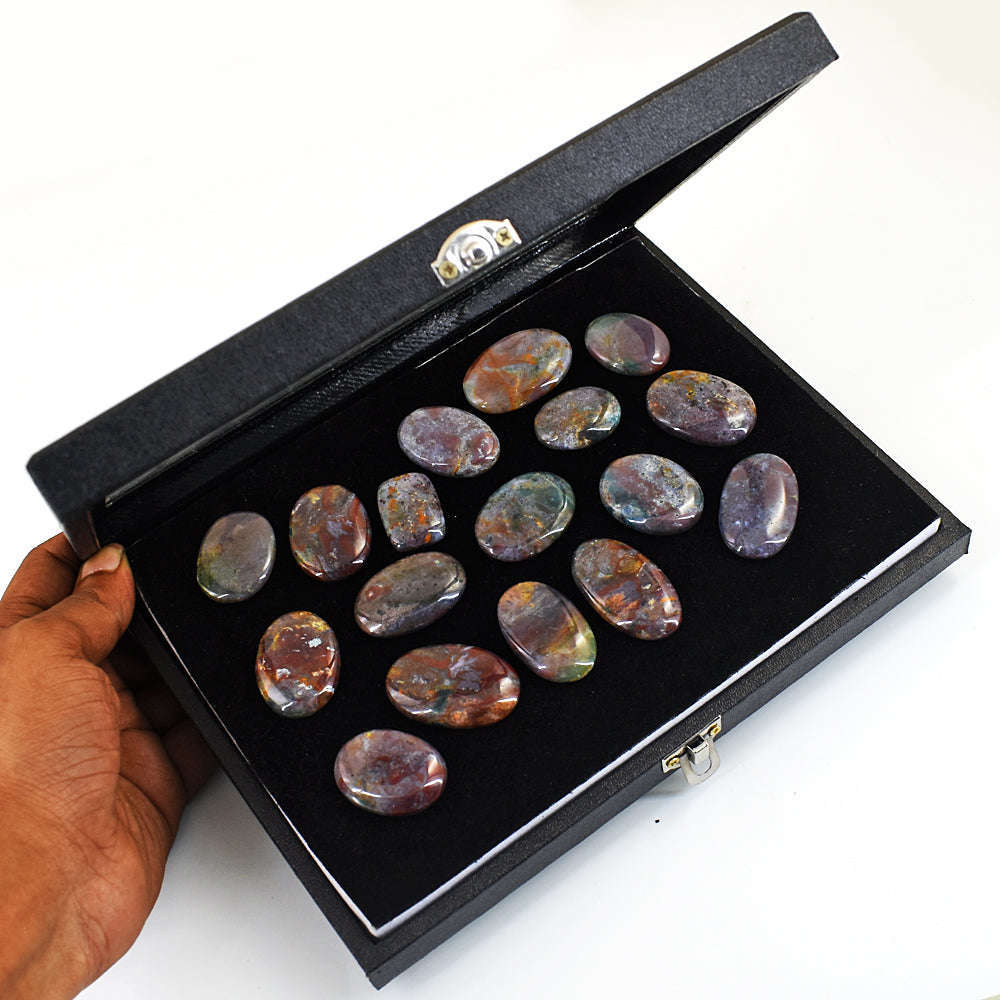 gemsmore:Exclusive Bloodstone Untreated Gemstone Cabochon Lot
