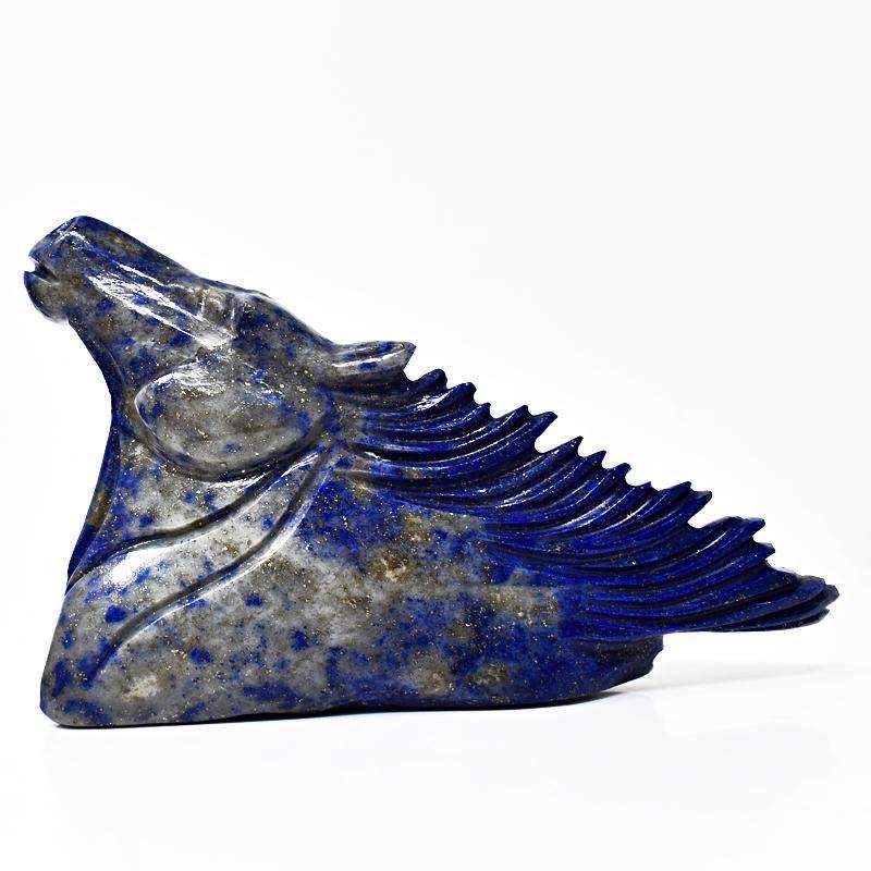 gemsmore:Exclusive Blue Lapis Lazuli Hand Carved Horse Head