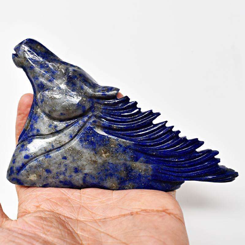 gemsmore:Exclusive Blue Lapis Lazuli Hand Carved Horse Head