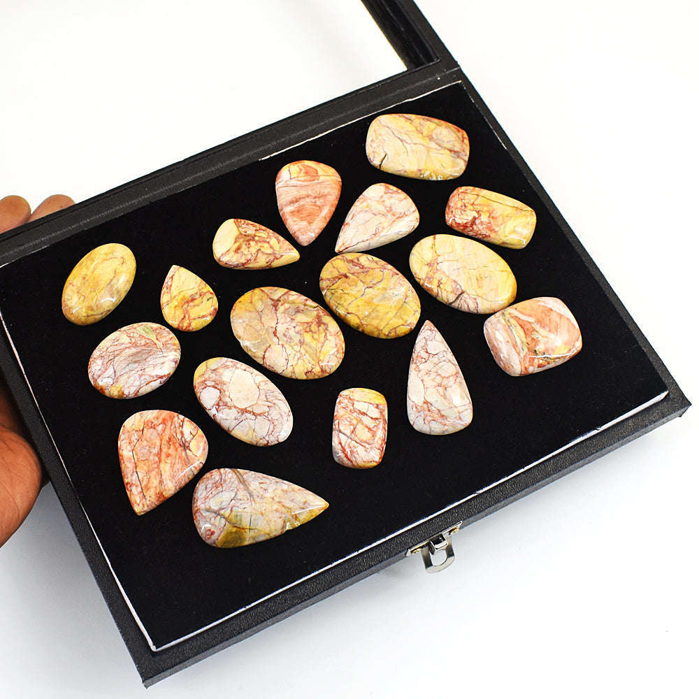 gemsmore:Exclusive Canyon Jasper Untreated Gemstone Cabochon Lot