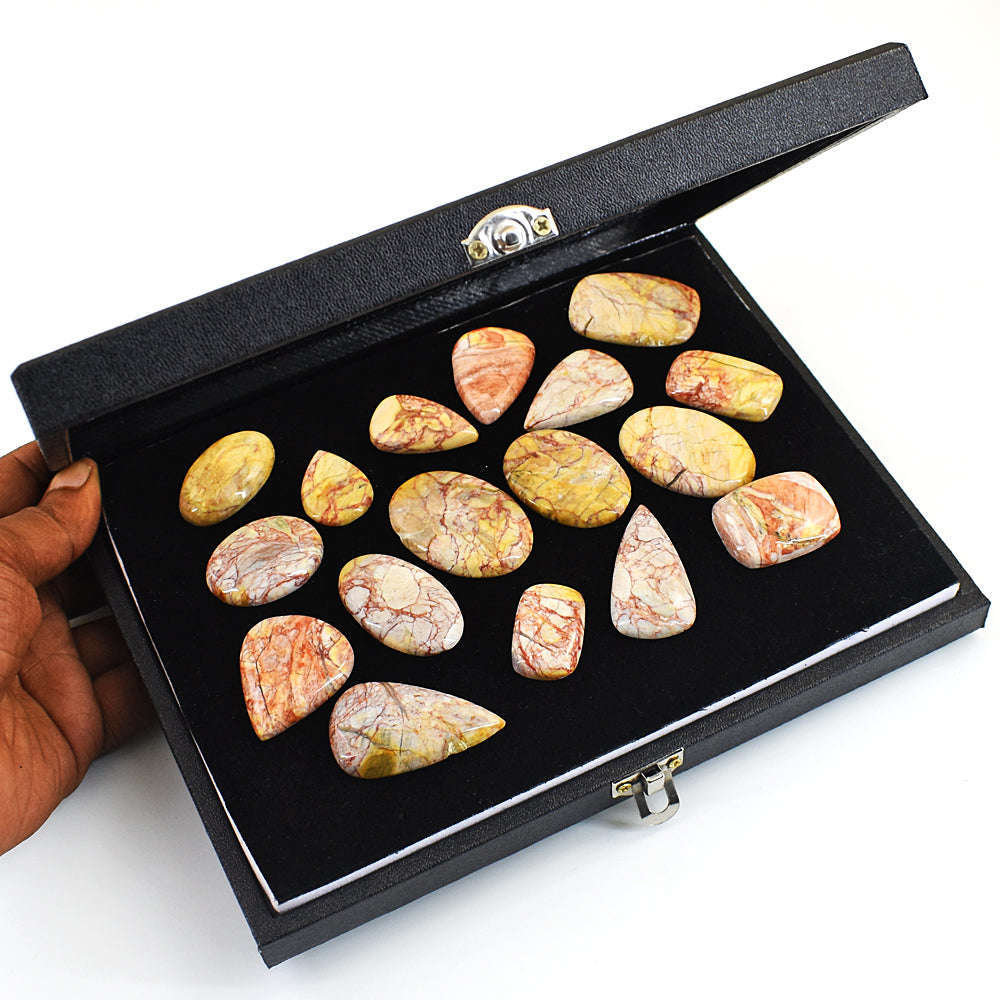 gemsmore:Exclusive Canyon Jasper Untreated Gemstone Cabochon Lot