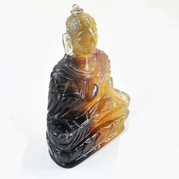 gemsmore:Exclusive Carved Multicolor Fluorite Lord Buddha Idol