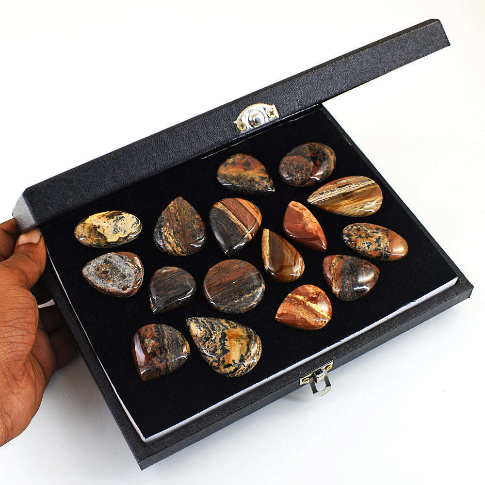 gemsmore:Exclusive Honey Dendrite Untreated Gemstone Cabochon Lot
