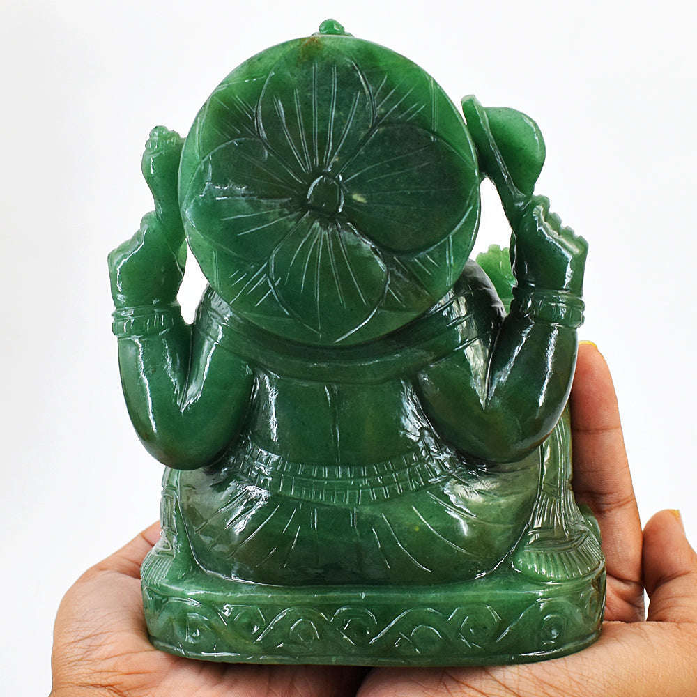 gemsmore:Exclusive Jade Hand Carved Lord Ganesha
